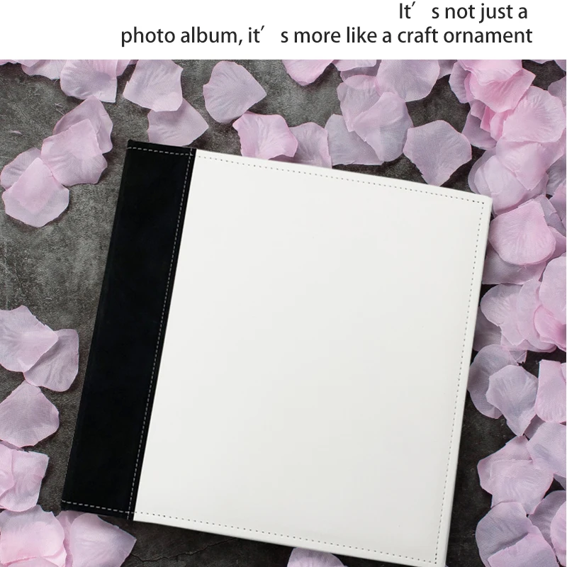 Custom Big size colorful pu leather wedding theme self adhesive photo album scrapbook