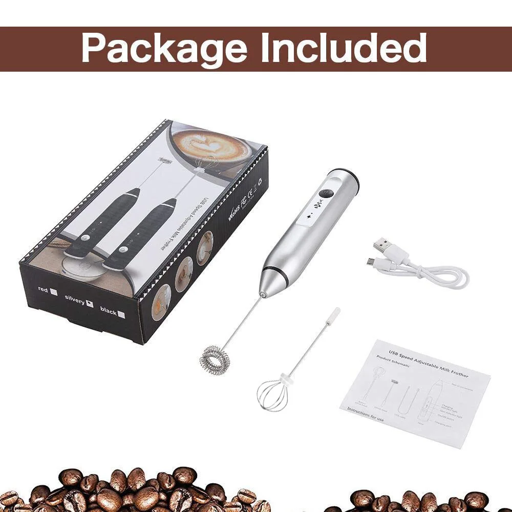 3 Speed USB Electrical Milk Frother Electric Handheld Blender with Mini Coffee Maker Whisk Mixer for Coffee Cream Foamer supplier