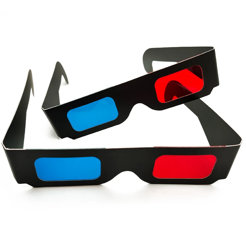 Universal 3D Red Blue Cyan Paper glasses , red cyan 3d glasses
