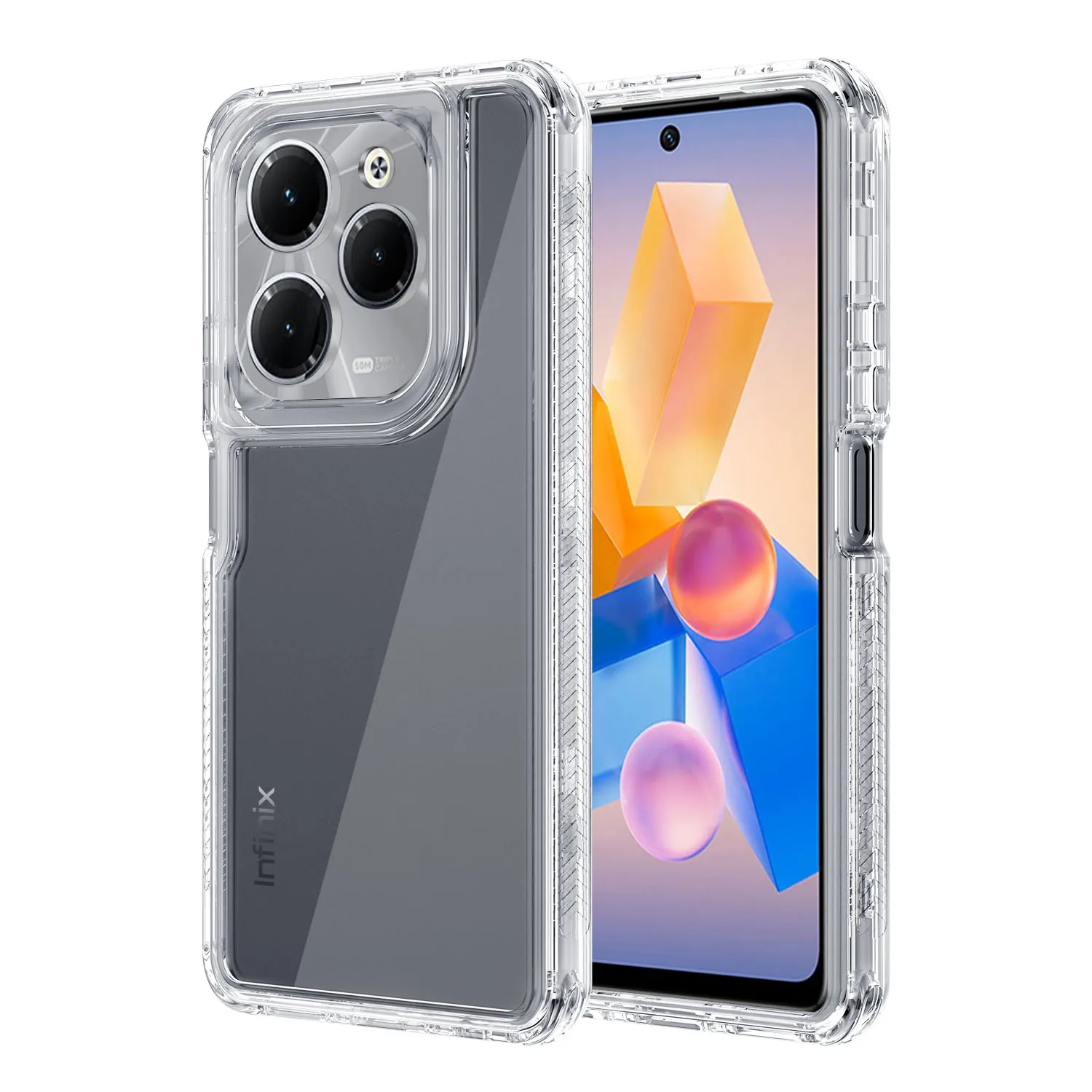 360 3 in 1 Forros Clear Transparent Shockproof Mobile Phone Case Back Cover Linings for Tecno Spark Go 1 Camon 30S 40 Pro Case