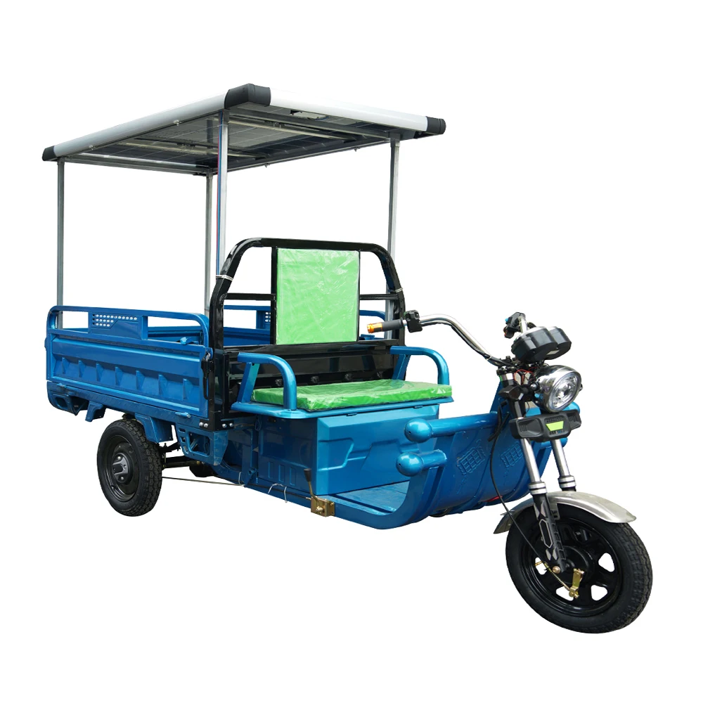 3-колесный Электрический трехколесный электрический велосипед солнечная панель 500