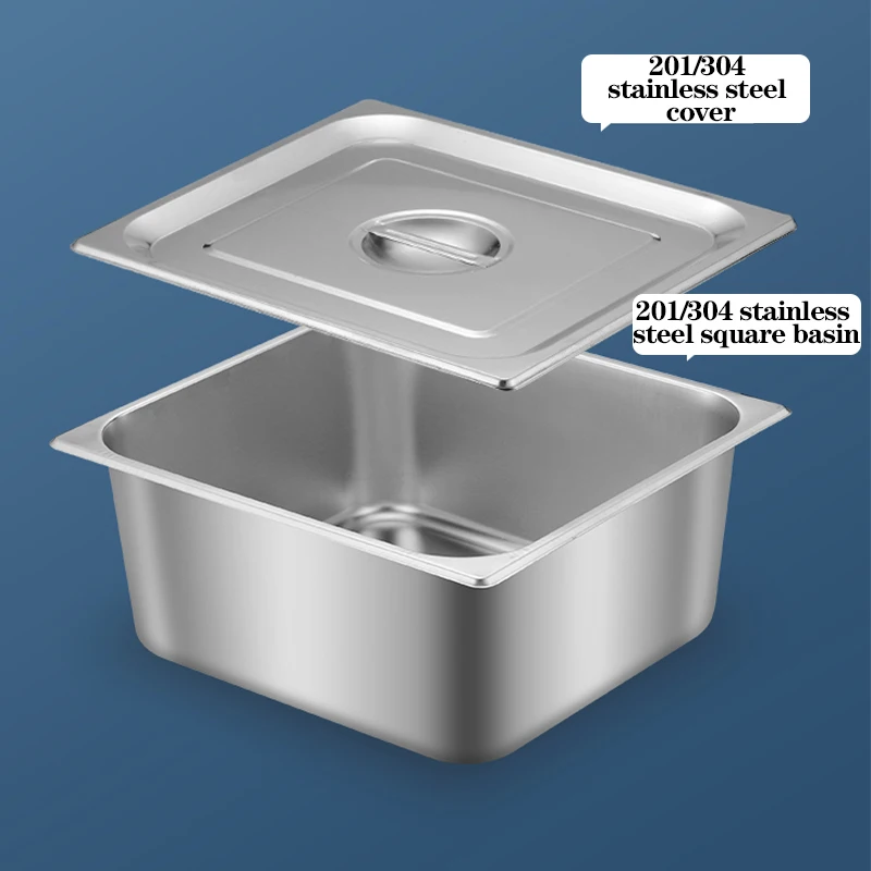  304 Stainless Steel Square Food Storage Container with