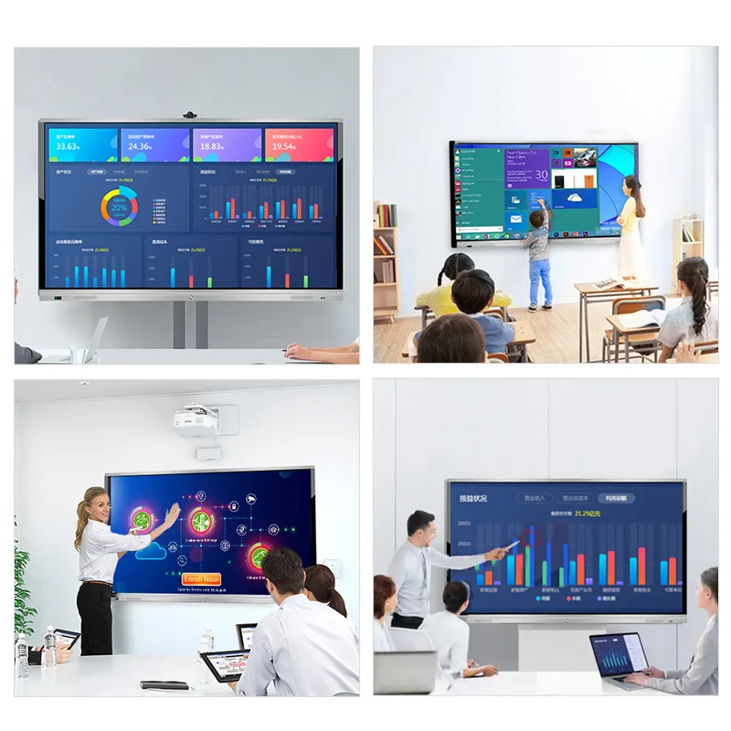 IR Infrared Multi-Touch LCD Screen Digital Interactive Whiteboard Smart Board for Conference Writing Meeting Teaching Classroom