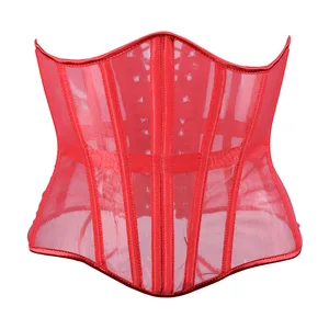 27cm Medium and Short Summer Breathable Mesh Body Shaping Belly Belt Firm Control Thin Waist Seal Ribbon Shrink Belt