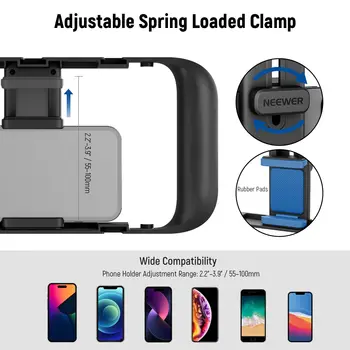 Universal Phone Cage Smartphone Video Rig Kit with Cold Shoe Tripod Mount NEEWER Smartphone Video Rig with Neck Strap detail image