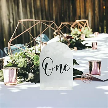 高級クリアアクリルブランクフロストアクリルアーチテーブル