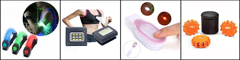 Clip On Light for Running Jogging Walking  USB Rechargeable Led Safety Clip On Running Light