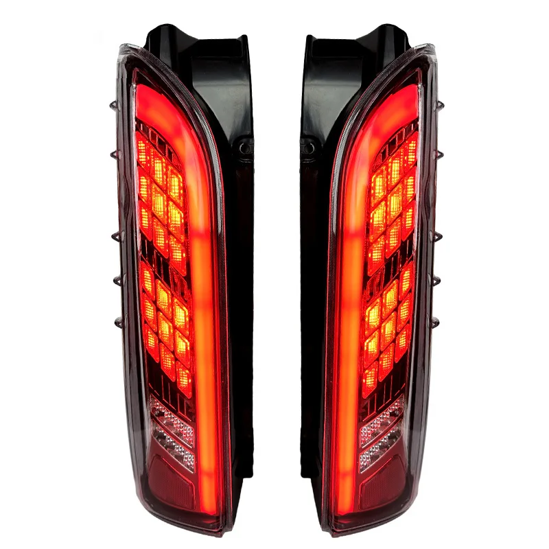 TOYOTA Hiace 用プラグアンドプレイLEDリアランプテールライト、2005 - 2018年式対応、改造・リトロフィット装着可能カー用テールライト