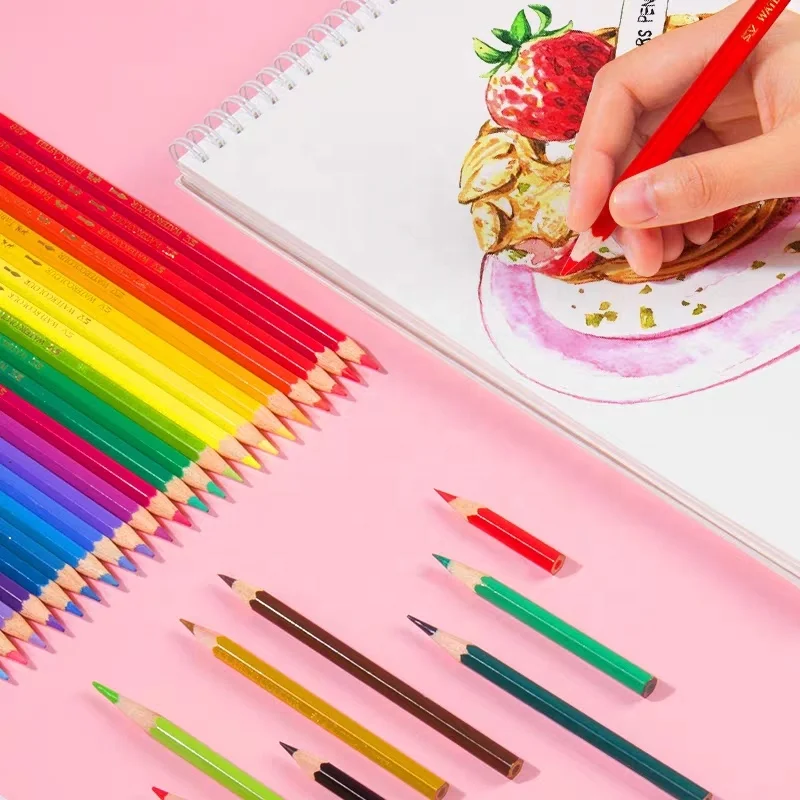 Natural Wood Colour Pencils For Kids,72 Colored Pencils With Tin Box