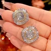Boucles d'oreilles diamant blanc