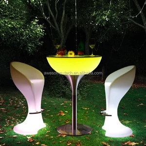 Wedding Decoration Party Event Night Club Bar LED Outdoor Furniture Luminous Chair Stool
