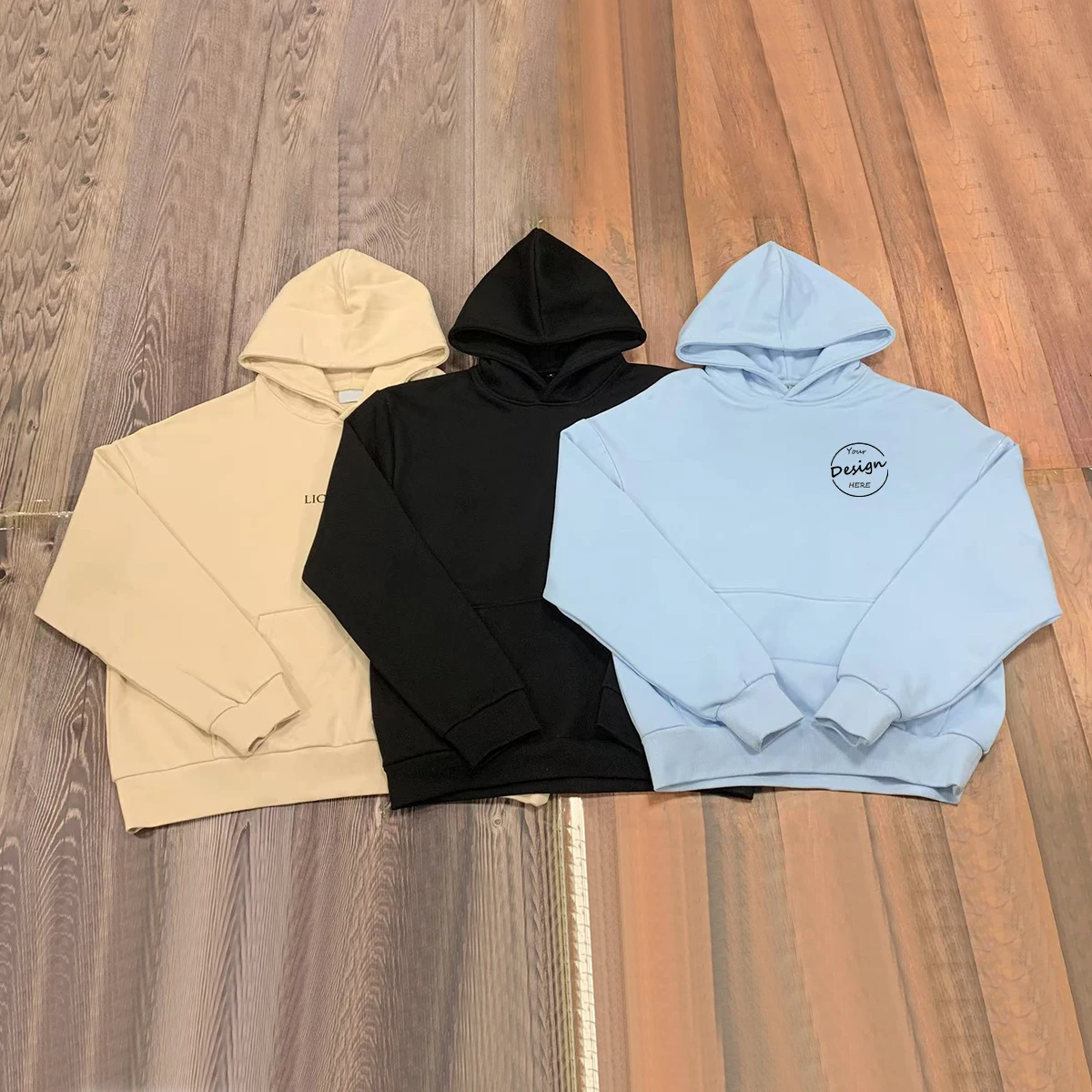 Wholesale Blank High Quality Mens Heavyweight Cotton Fleece Hoodie Oversized Hooded Pullover Printing