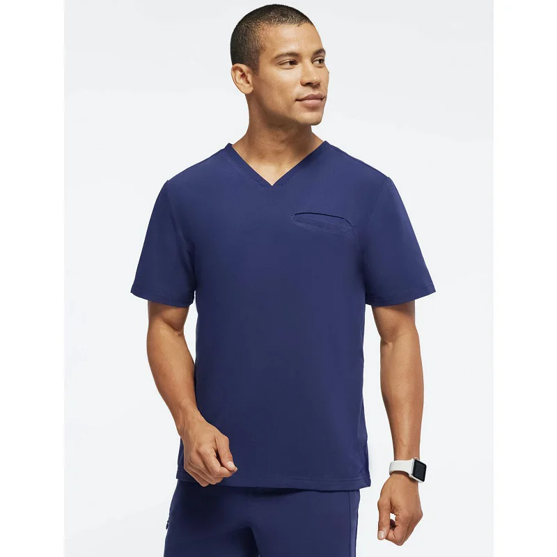 Add Logo Luxury Bleach Resistant Nurse Scrub Uniform Male One Piece Nurses  Uniform and Scrubs