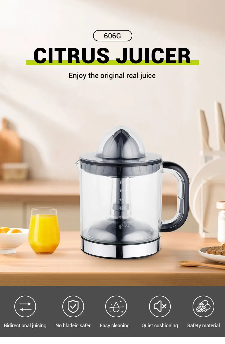 Custom Colorful Electric Press Orange Lemon Portable Big Capacity 1.2l