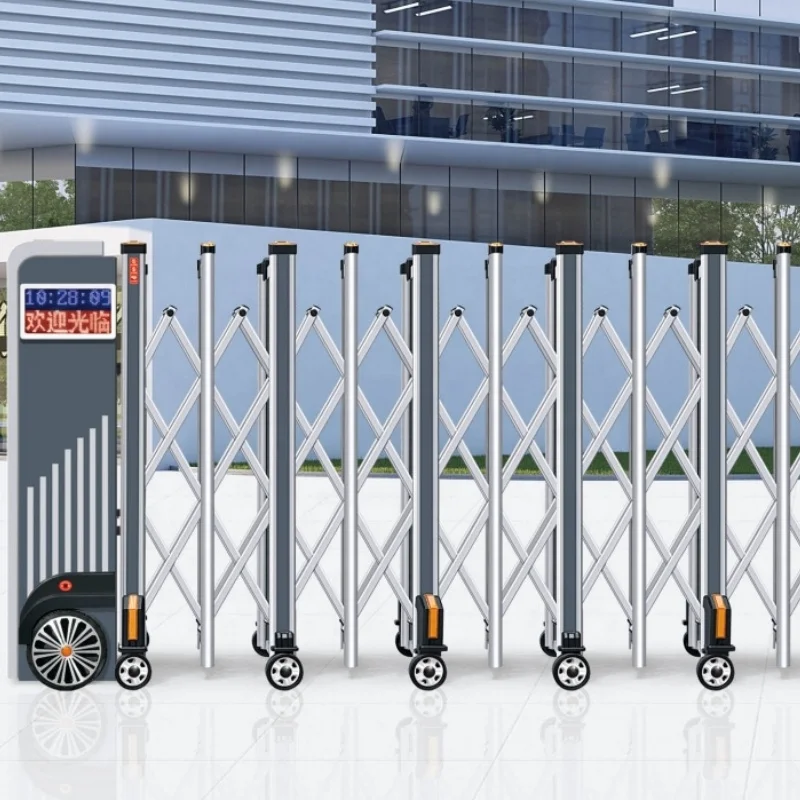 Aluminum Industrial Auto Retractable Gate Metal Expanding Security