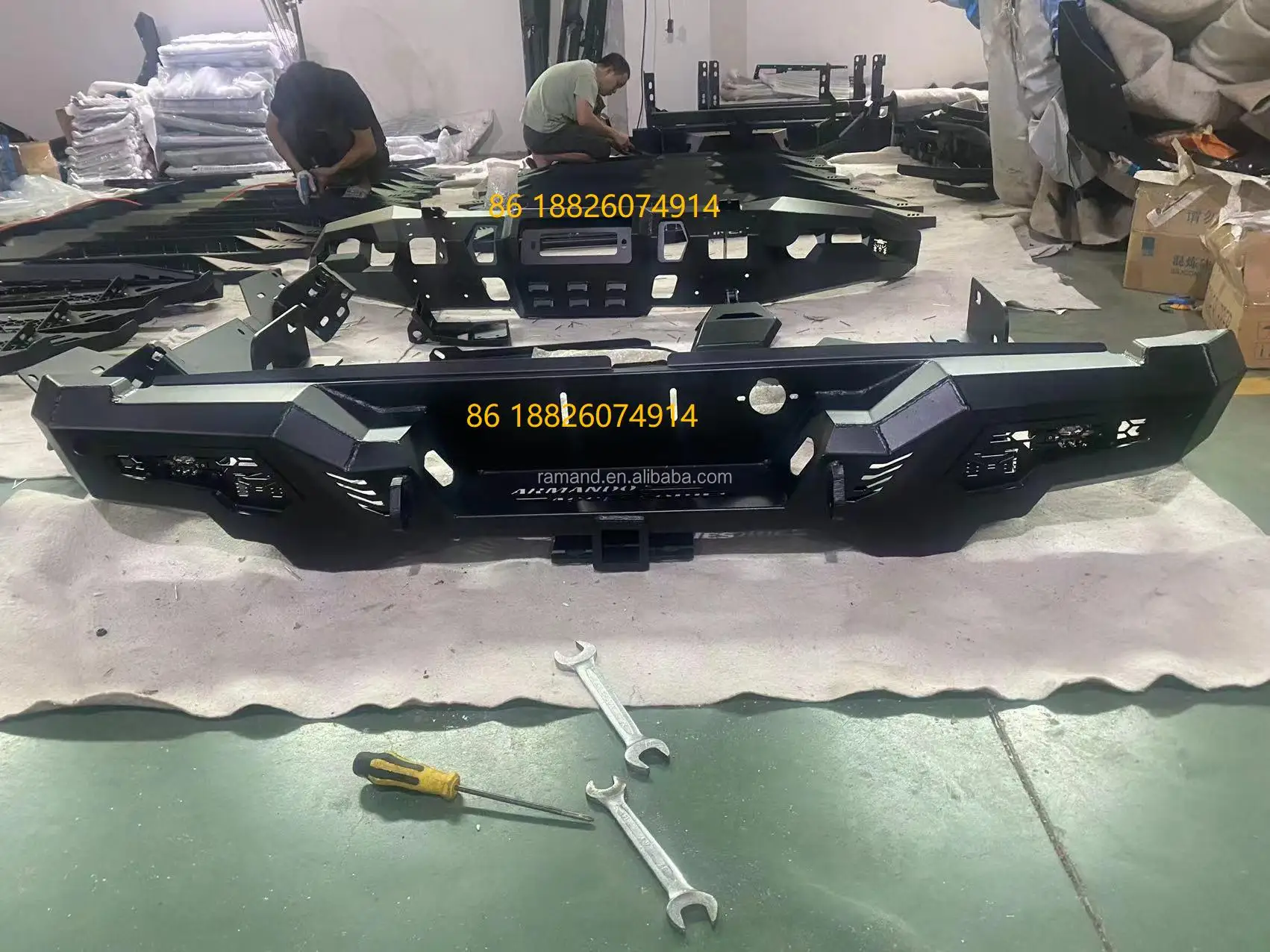 Factory Steel Rear Bumper For Ranger Rear Bumper For Hilux Revo For ...