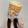 Yellow-brown granular donut glasses