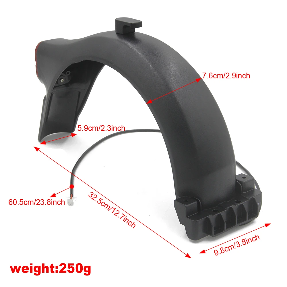 Original Rear Fender Mudguard for Ninebot F40 Electric Scooter Black Accessories Kids' Scooter Replacement