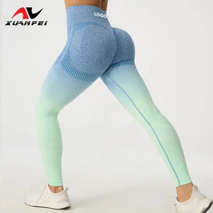 New Design No Front Seam Womens Workout Leggings Women Butt Lifting Gradient Soft Yoga Pants