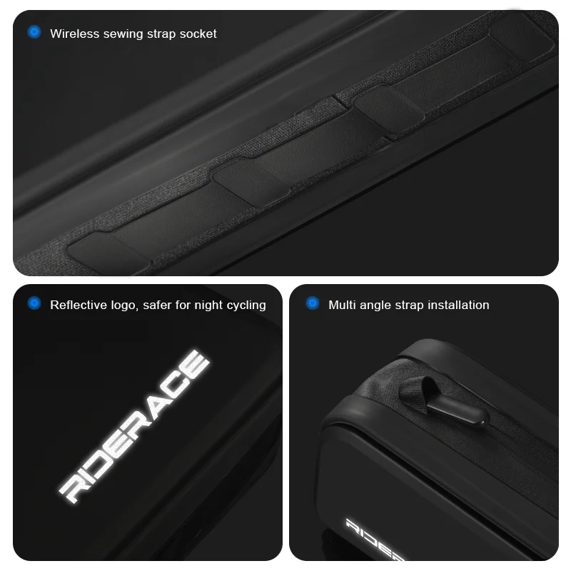 RIDERACE Bike Top Tube Bag Waterproof Durable Cycling Storage Bag MTB Road Bicycle Handlebar Front Bag Ultralight Frame Pouch