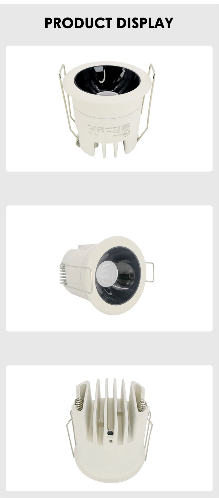 lc1051 new design beam angle aluminum hotel ceiling spotlight recessed 3w led down lamp-4