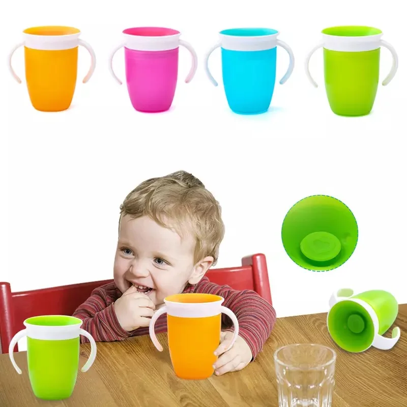 360 Bébé Tasses Tasse Peut Être Tourné Tasse Magique Apprentissage