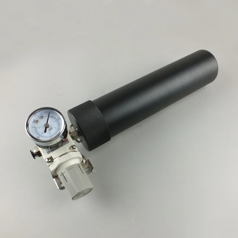 Pneumatic Syringe 330ml Pressure Gauge Silicone Sleeve Barrel Glue