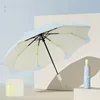 Colle de couleur à coins ronds, parapluie automatique anti-rebond à 8 os