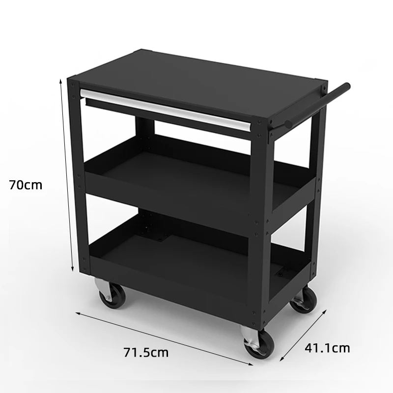 2/3 Tier Tool Cart Trolley Steel Metal Material Foldable Rolling Tool