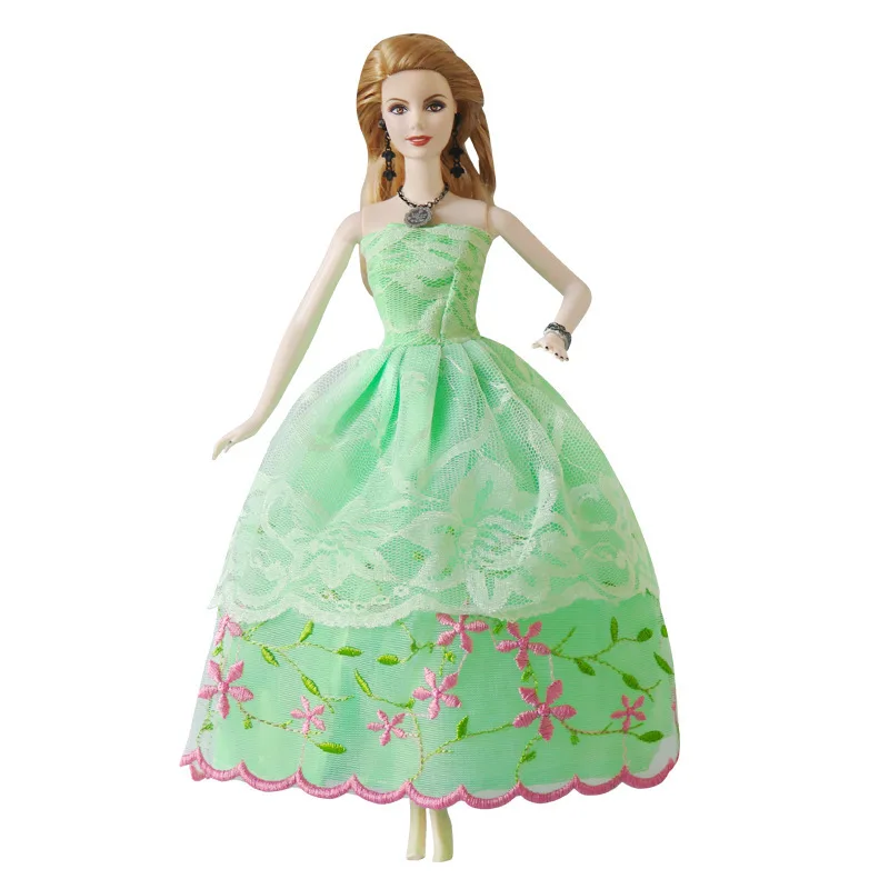 30cm Doll Clothes Wedding Dress Princess Trailing Dress Evening Dress ...