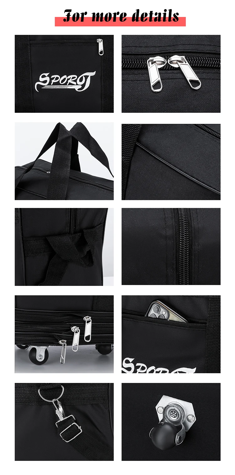 Consignment with Wheels Folding Large Capacity Travel Bag Oxford Cloth Luggage Suitcases