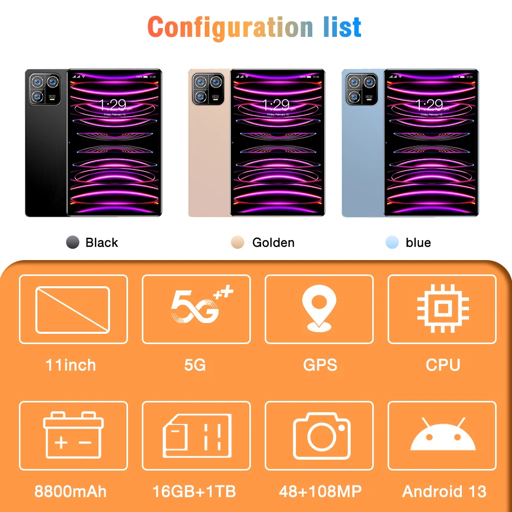 Band 7 Pro Realme Gt5 Pro Pad6 Max Tecno Spark 10 Pro 512GB 48MP 10 Inch Kids PC Tablet MTK Processor Electronics Mobile Phone
