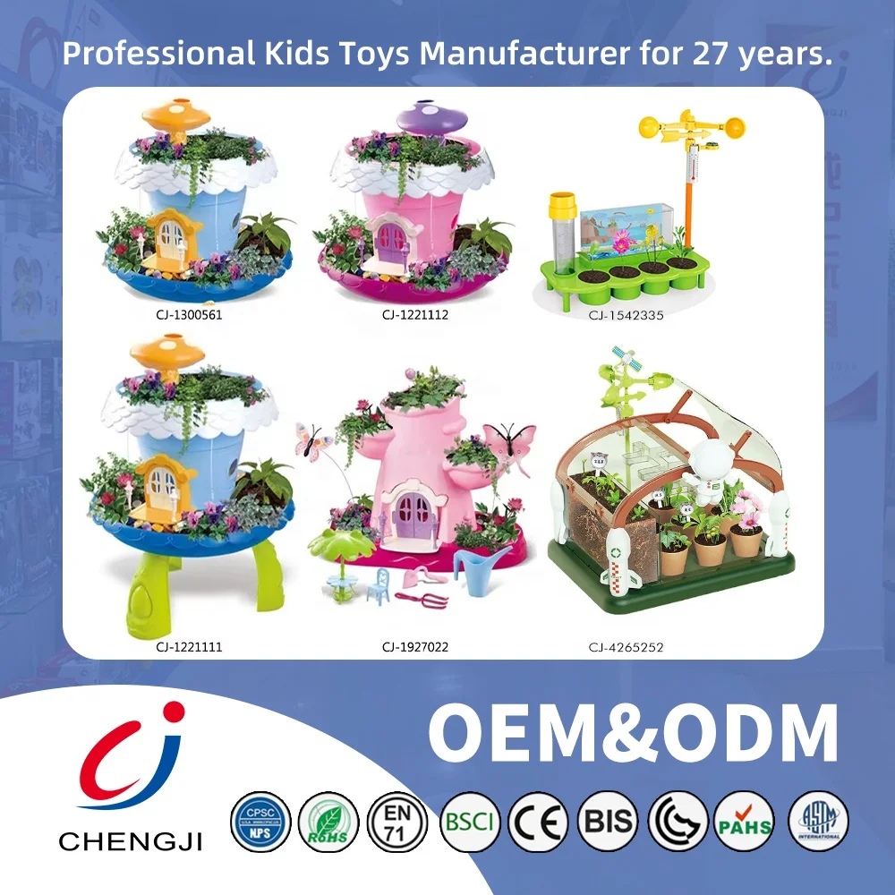 Chengji Kids Planting Kit Play Set Educational Stem Diy Plant Growing Sunshine Room Science Experiment Greenhouse Toys