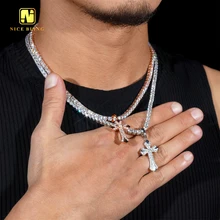 New Arrival Charms Cross Pendant 925 Sterling Silver VVS Moissanite Iced Out Hip Hop Pendant For Men Women