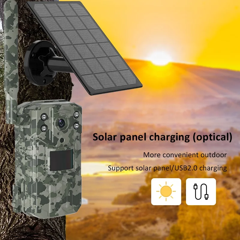 Factory New Arrival Fast  IP66 Waterproof Outdoor Wildlife 2K Hunting Trail Camera 4G with Night Vision 14MP Photo Trap