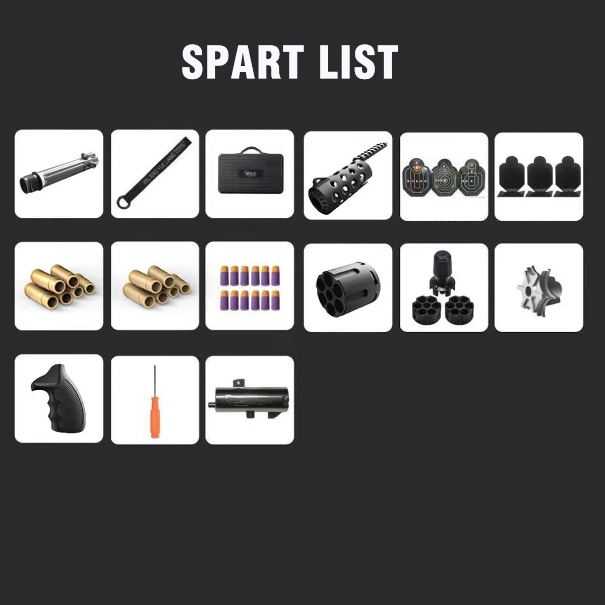 Foam Dart Game Realistic Metal Revolver Toy Gun W/ Soft Foam