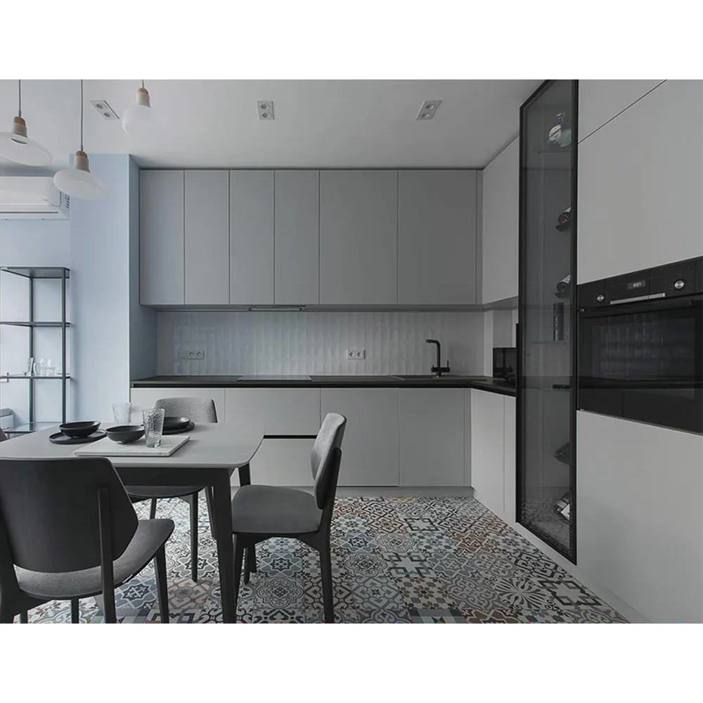 grey kitchen cabinet