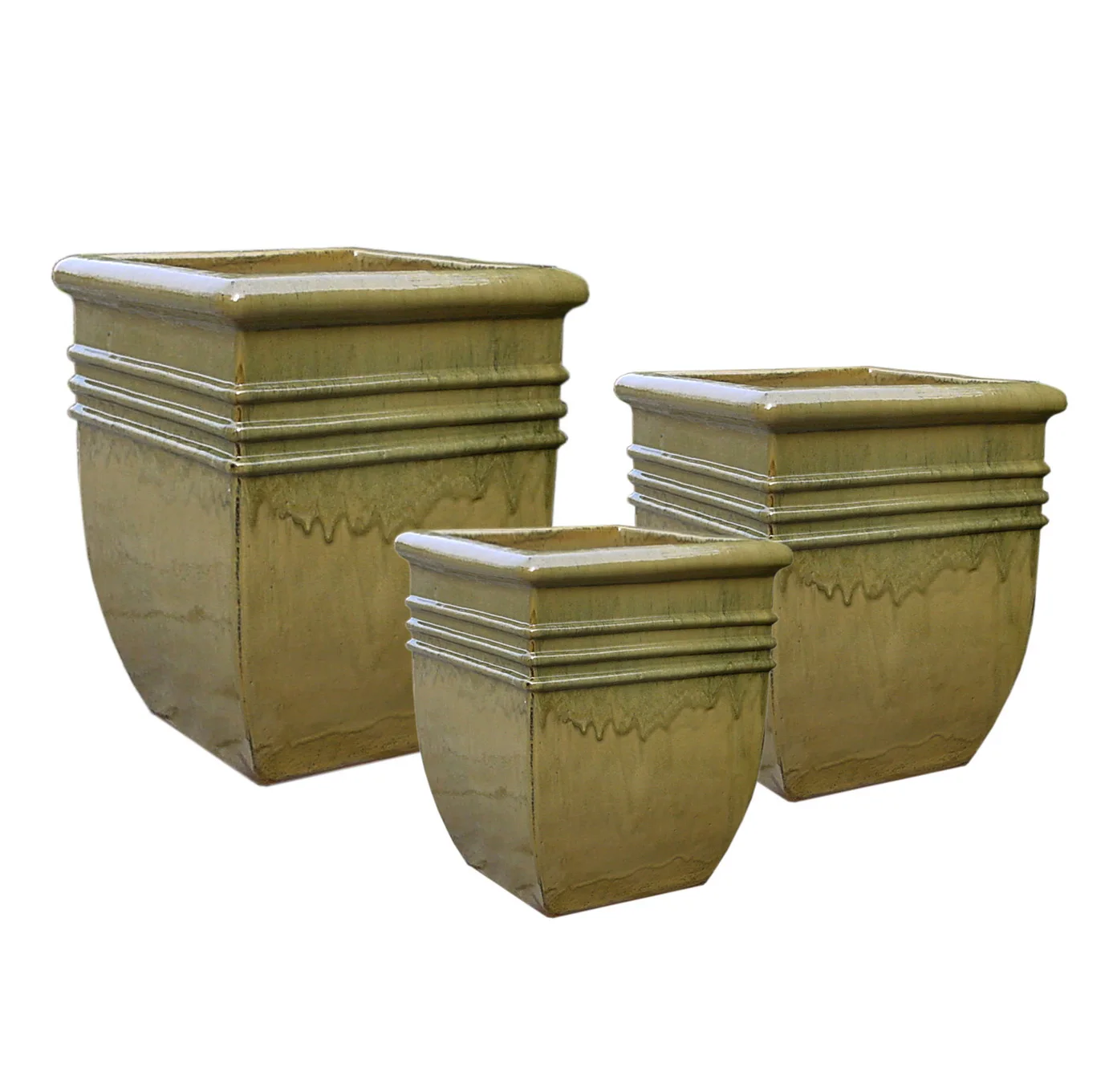 European-Style Terracotta Glazed Ceramic Planter Floor-Based Clay Pots for Outdoor Flower Planting for Home and Nursery Garden