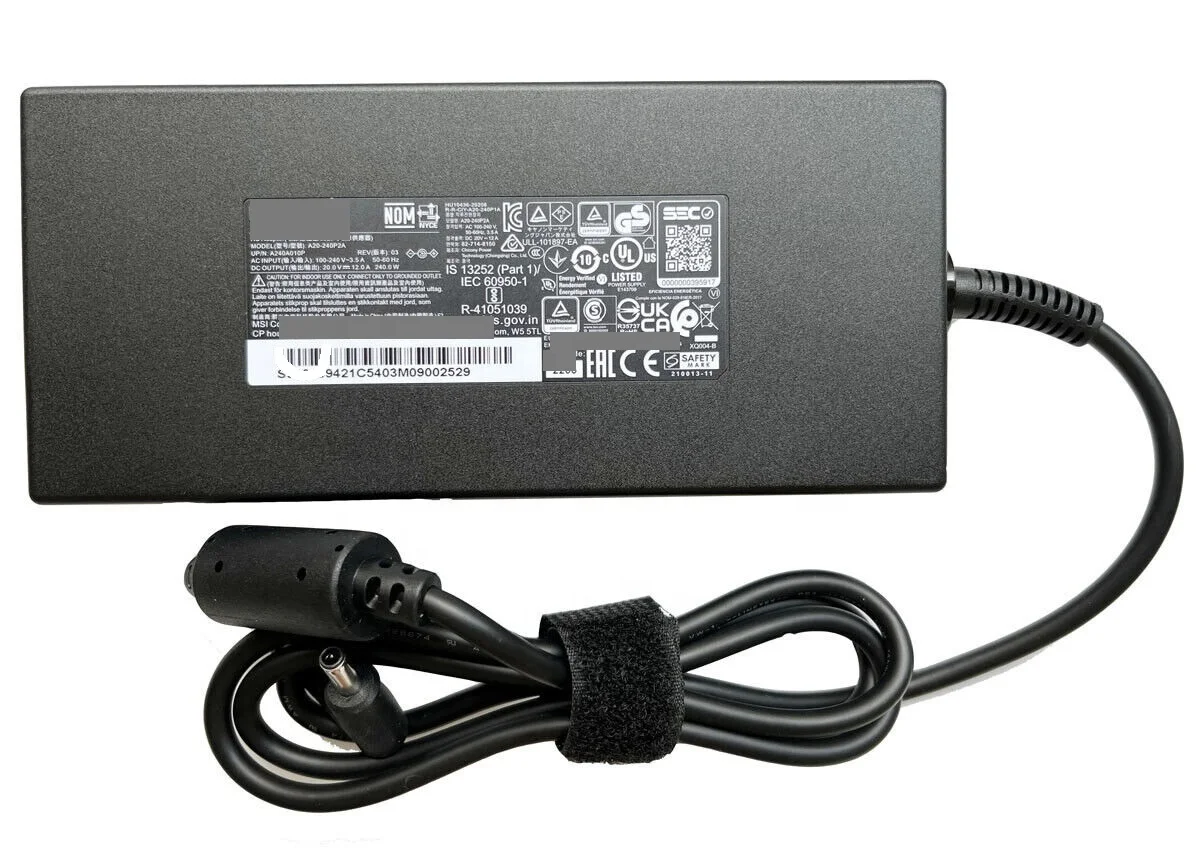 240W AC Adapter for MSI Katana 17 B12VGK - Laptop Power Supply