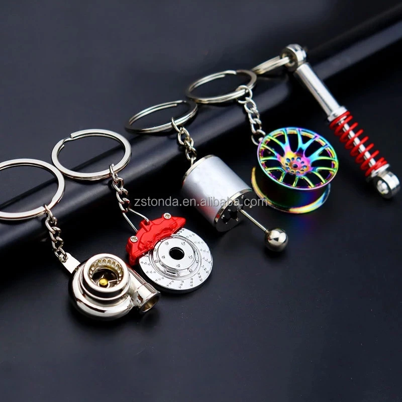 3 Pieces Six Speed Keychain Stick Shift Keychain Metal Transmission Keychain Turbocharger Keychain NOS Bottle Keyring and 3 Pieces Lanyard 