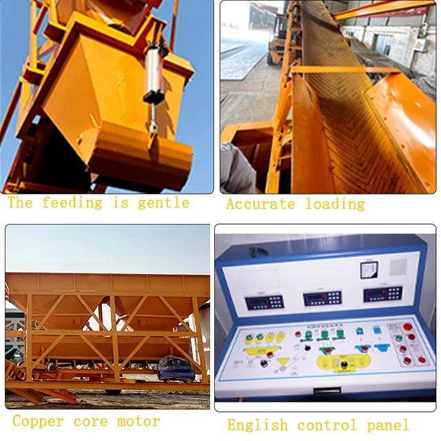 New Concrete Mixing Batching Machine Automatic Weighing Batching Machine Mixer With Belt Conveyor