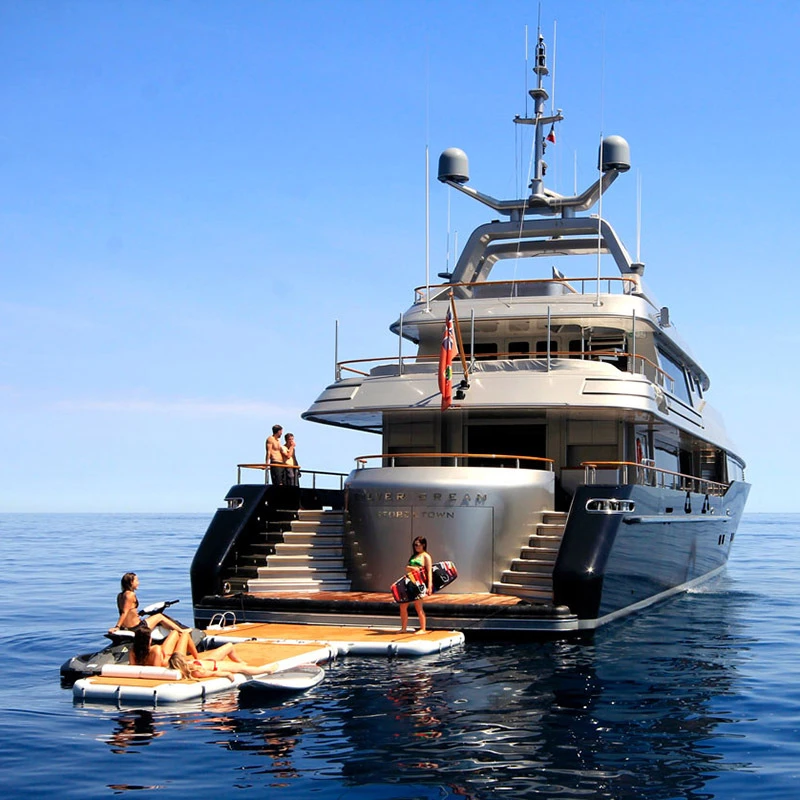 Custom PVC Inflatable Pontoon Fancy Floating Platform for Sunbathing for Boat SUP Yacht Dock
