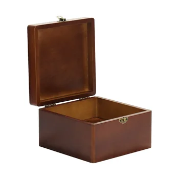 FSC&BSCI rustic Wooden Amber Glass Cream Jar Bottle Keepsake storage gift Box