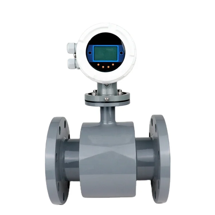 Electromagnetic flowmeter chemical plant ptfe liner 316l electrode flange flowmeter RS485 DN50 4-20mA sewage treatment flowmeter