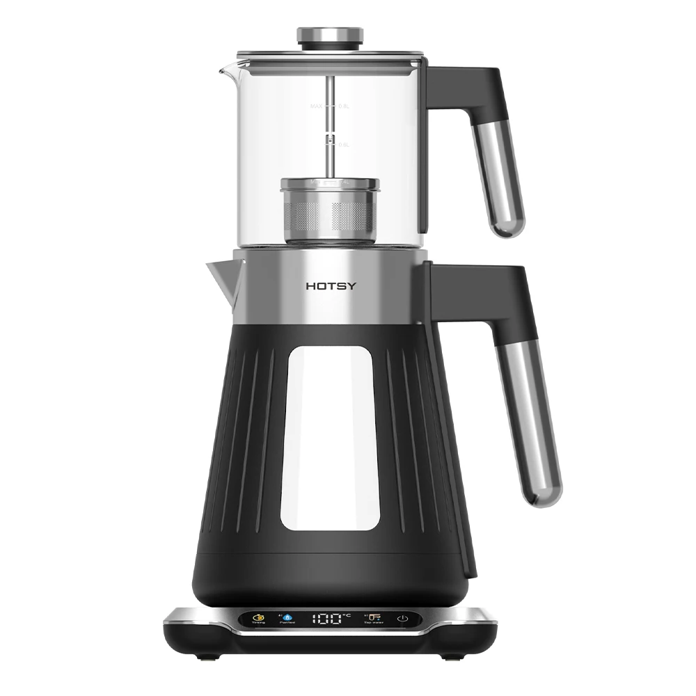 Hotsy Middle East Arabic Coffee Make Electric Samovar Teapot 2 Layer Electric Kettles Glass With Tea Maker