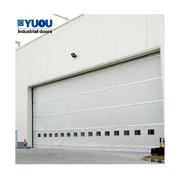 Airport Shipyard Stacking PVC Fabric Mega Vertical Bifold Hangar Doors
