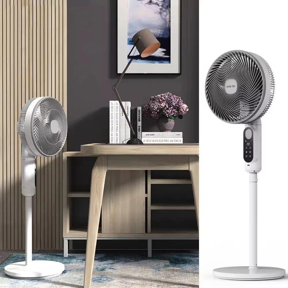 Power Dream Factory Price High Quality Large Electric Rechargeable Solar Floor Standing Fan