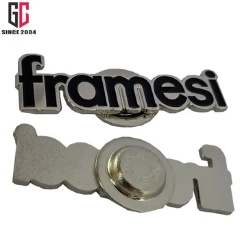 Factory Custom souvenir gift  metal letter lapel pin badge with magnet accessory