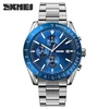 Silver blue  stainless steel strap