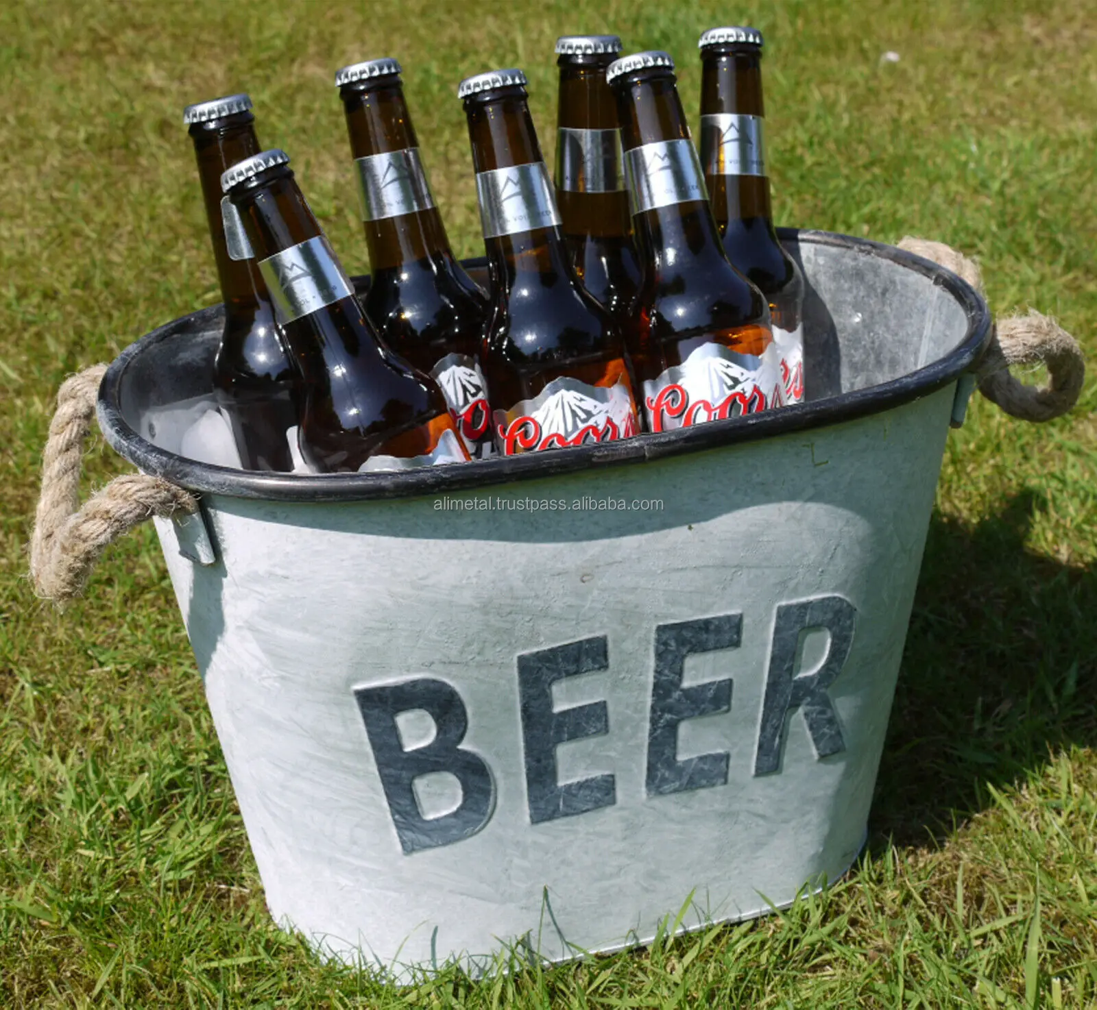 Large Metal Drinks Beer Tub Champagne Wine Bottle Holder Ice Cooler